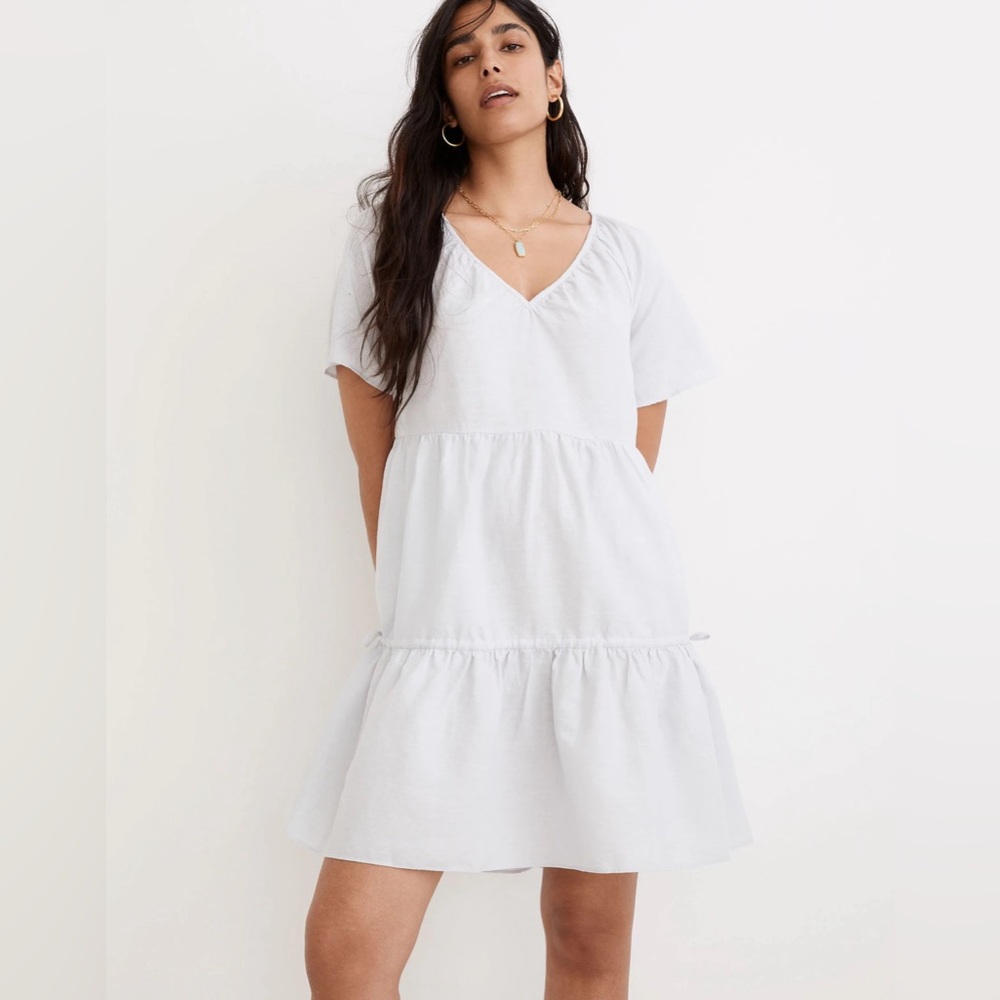 Madewell Linen-Blend Lorelei Mini Dress